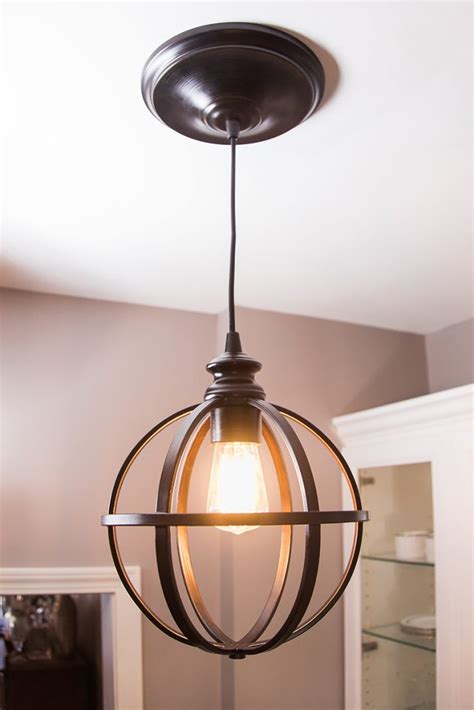 Used with a drop ceiling system. Easy DIY Pendant Light How-To - The Home Depot Blog