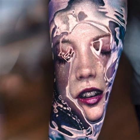 Awesome Realistic Tattoo By Michael Taguet Inkppl Clown Tattoo Horror Tattoo Movie Tattoos