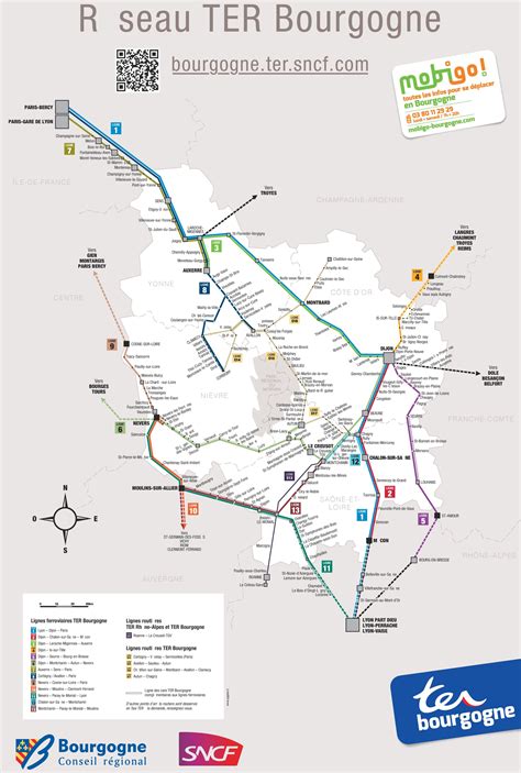 Burgundy Rail Map