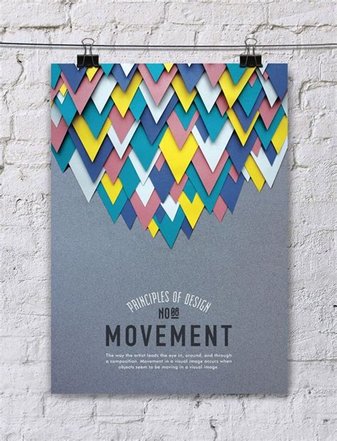 Paper Art Principle Of Design Poster Series Balance Hierarchy