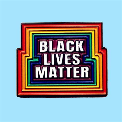 Black Lives Matter Blm Rainbow Color Hard Enamel Brooch Pins Metal