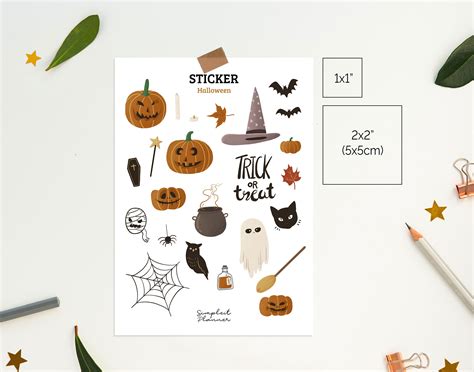 Stickers Sheet Halloween Sticker Fall Stickers Planner Etsy 日本