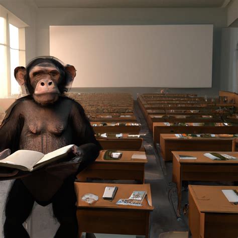 Chimpanzee Teaching A Class Ai Generated Artwork Nightcafe Creator
