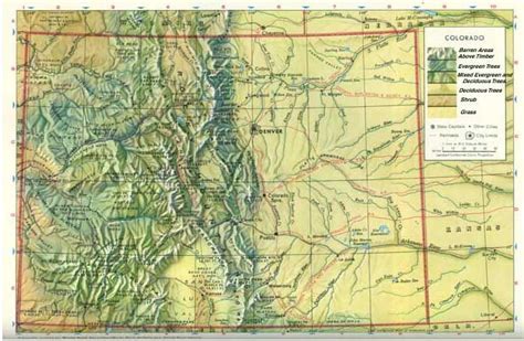 Printable Topographic Map Of Colorado United States Map