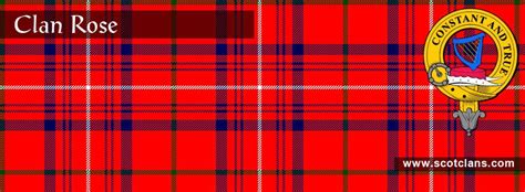 Clan Rose Tartan And Crest Scottishclansclan