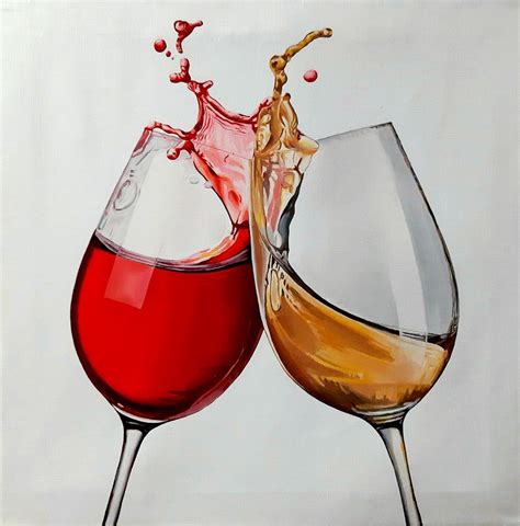 Wine Glasses Original Oil Painting Realism Painting On Canvas
