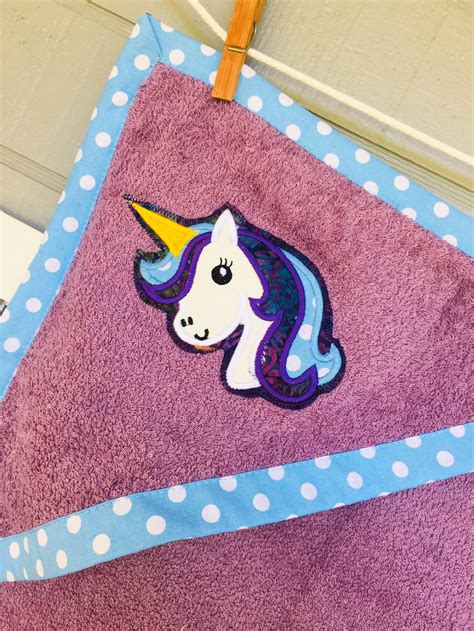 Unicorn Baby Hooded Towel Unicorn Bath Towel Personalized Etsy