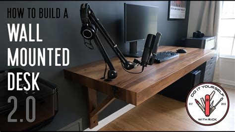 Build A Wall Mounted Desk 20 Youtube