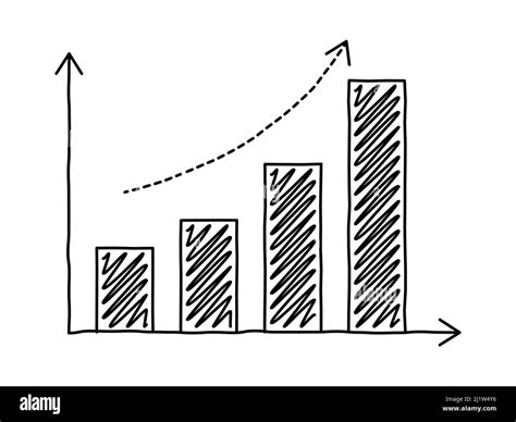 Doodle Drawing Growth Bar Chart Stock Vector Image And Art Alamy