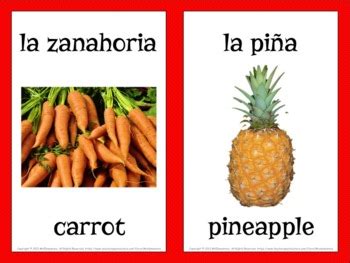 Are there any food words we don't have here? Spanish Food Vocabulary Flashcards and Word Wall by Mr ...