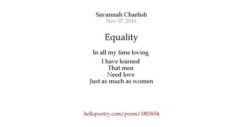 Equality Poems
