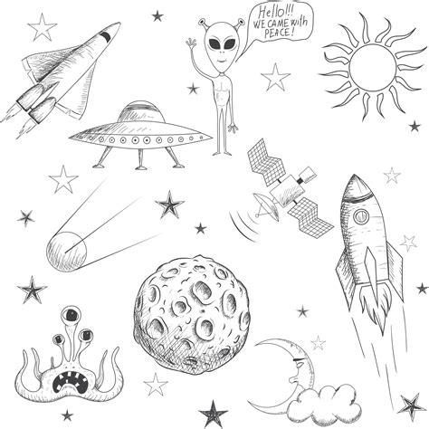 Space Doodle Free Vector cdr Download - 3axis.co