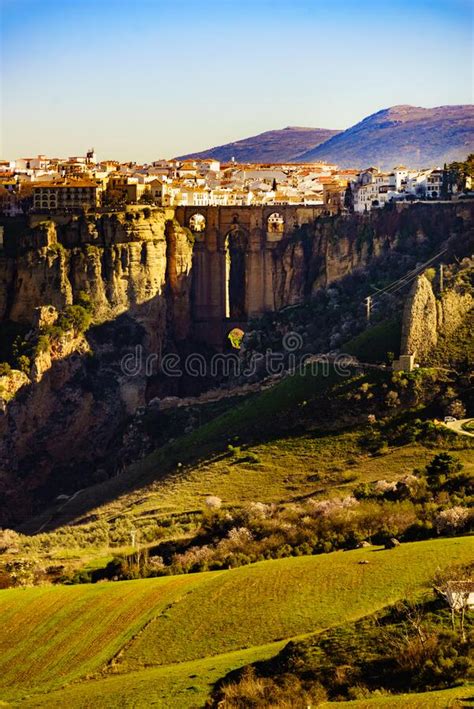 Ronda Town With Old Bridge Andalusia Spain Stock Photo Image Of Place