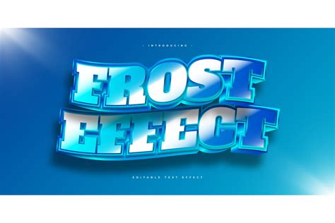 3d Blue Frost Text Effect Graphic By Weiskandasihite · Creative Fabrica
