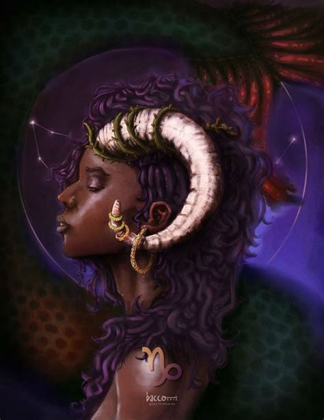 Powerful Capricorn Capricorn Art Black Girl Magic Art Astrology Art