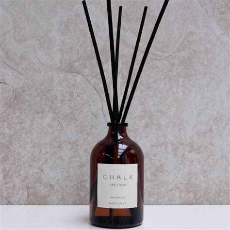 Chalk Uk Reed Diffuser Lime And Herb 100ml Blue And Grey