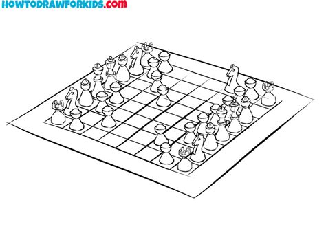 How To Draw Chess Easy Drawing Tutorial For Kids
