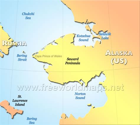Satellite peninsula point map (alaska / usa). Seward Peninsula maps