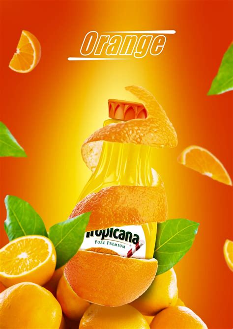 Orange Juice Ad Poster Design