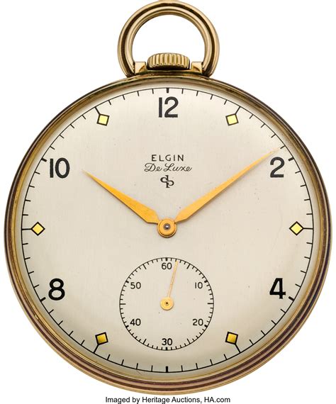 Elgin Deluxe Pocket Watch Circa 1949 Timepieces American Lot