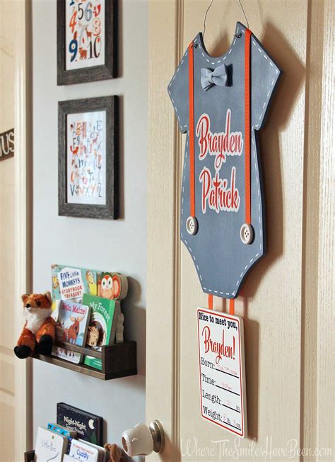Personalized Newborn Baby Door Hanger For Hospital And Home