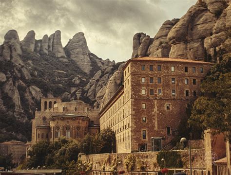 The Santa Maria De Montserrat Abbey Montserrat Catalonia Flickr