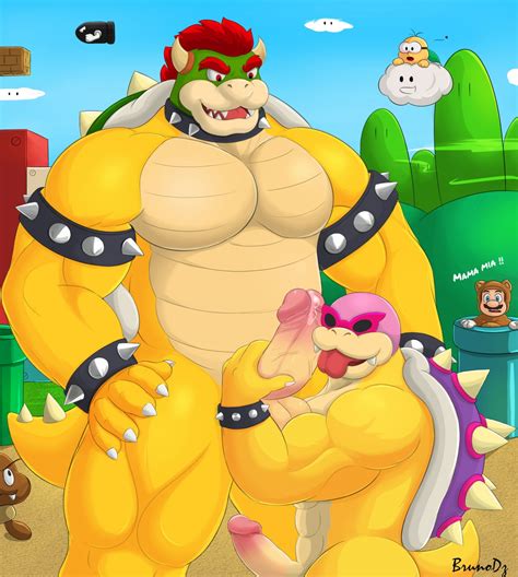 Rule 34 Anthro Bowser Bruno Dz Bullet Bill Duo Focus Father And Son