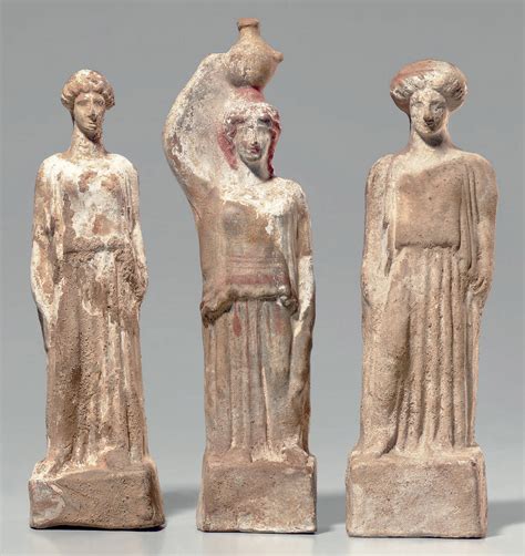 Three Greek Terracotta Female Figures
