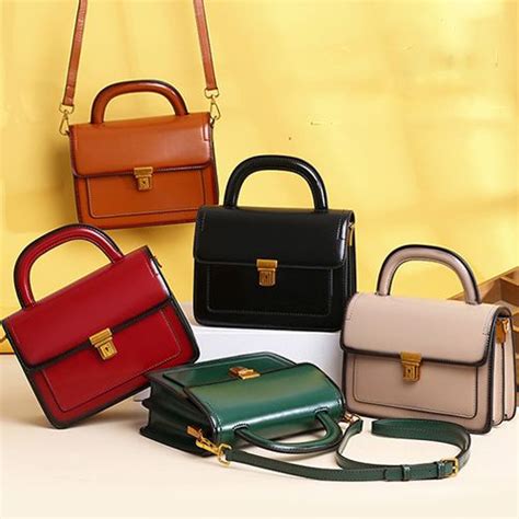 Womens Small Leather Satchel Handle Bag Purse In 2021 Leather