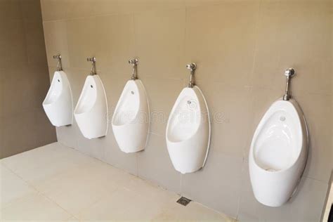 Urinals Bowl In The Men S Bathroom Stock Photo Image Of Indoor Gents