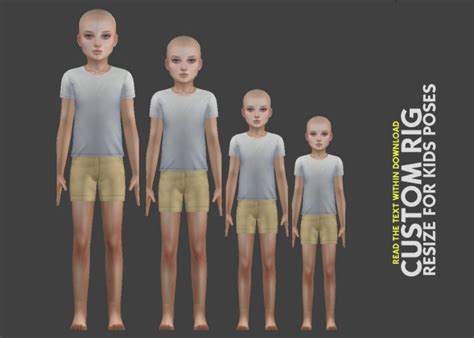 Edited Body Height Presets For Kids Custom Rig For Making Poses At