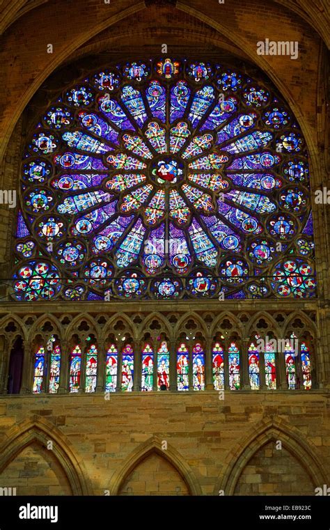 Medieval Rayonnant Gothic Stained Glass Rose Window The Gothic Cathedral Basilica Saint Denis