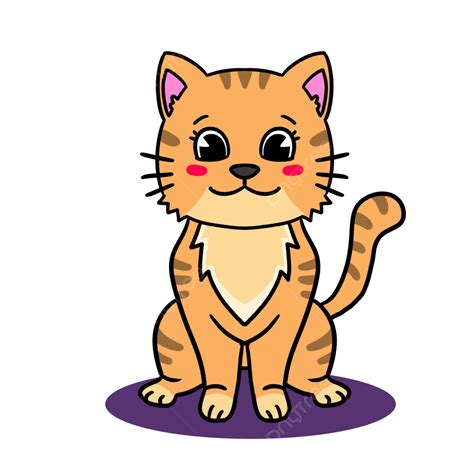 Kartun Kucing Oranye Lucu Kucing Jeruk Kartun Png Transparan Clipart