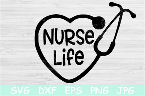 Stethoscope Nurse Life Svg Heart Svg Graphic By Tiffscraftycreations