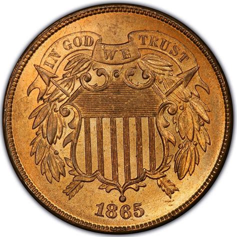 Two Cents 1865 Coin From United States Online Coin Club