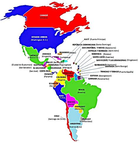 Los Países Hispanohablantes Y Sus Capitales Ms World Languages