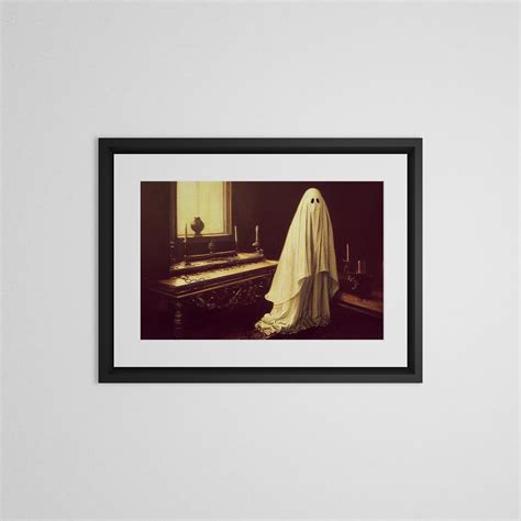 Spooky Victorian Gothic Ghost Painting Halloween Art Etsy