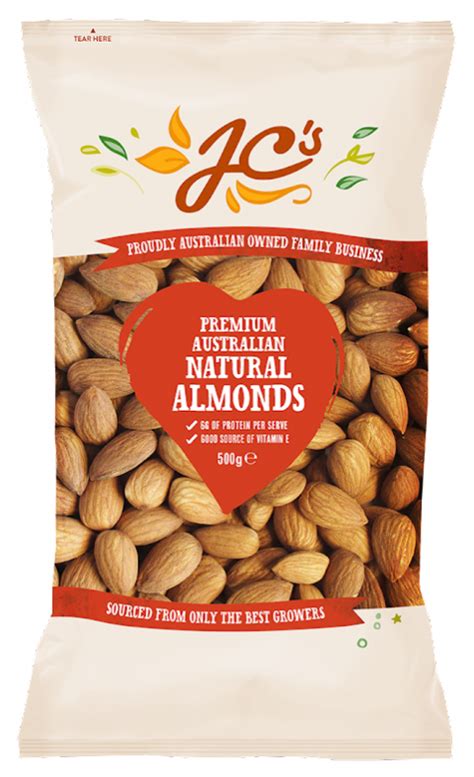 Almonds Natural 500g Jcs Three Brothers Fresh