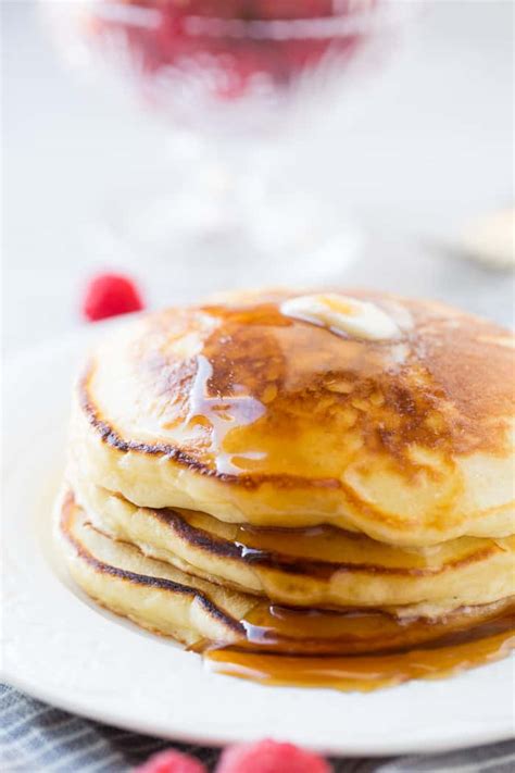 Homemade Sour Cream Pancakes So Fluffy And Easy Oh Sweet Basil