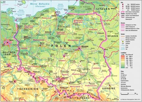 Karte von russland mit den wichtigsten städten sowie den nachbarstaaten. Politische Karte Russland