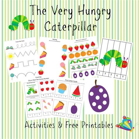 This easy 'the very hungry caterpillar' craft is great for toddlers and preschoolers working on fine motor skills. The Very Hungry Caterpillar Printable | Hungry caterpillar ...