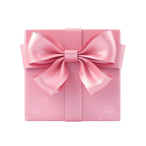 Pink Gift Box With Ribbon Bow Gift Box Bow Png Transparent Image And