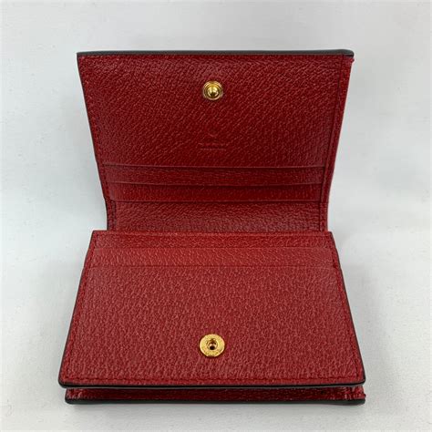 Gucci Ophidia Gg Flora Card Case Wallet In Redn