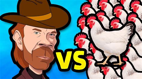 Chuck Norris Vs 10000 Chickens Ultimate Epic Battle Simulator Uebs Youtube
