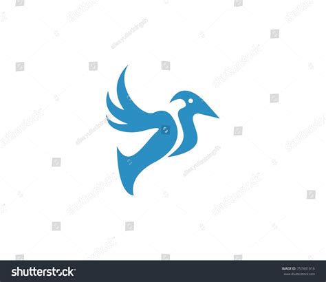 Blue Bird Logo Design Template Stock Vector Royalty Free 757431916
