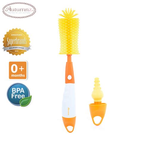 Botol kaca cenderung lebih awet karena mudah disterilkan serta tidak meleleh atau berubah bentuk. AUTUMNZ! Deluxe 2 in 1 Soft Silicone Bottle Brush Silicone ...