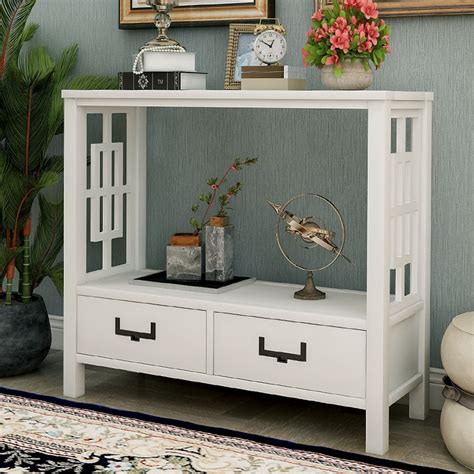8 compartments in two different sizes. Console Table for Entryway, BTMWAY Narrow Entryway Console ...