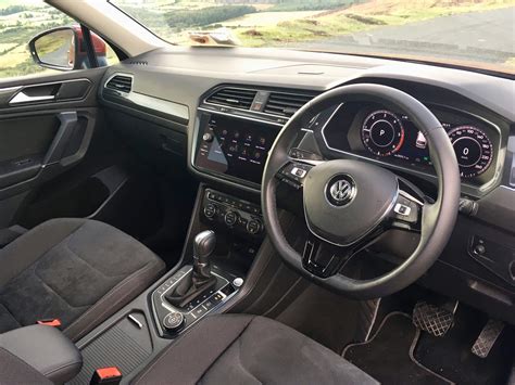 The Interior Of The Volkswagen Tiguan Allspace Changing Lanes