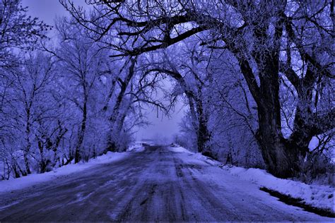 Foggy Winter Road Hd Wallpaper Background Image 3000x2000 Id