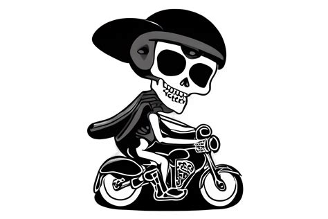 Cartoon Skeleton Rider Graphic By L M Dunn · Creative Fabrica